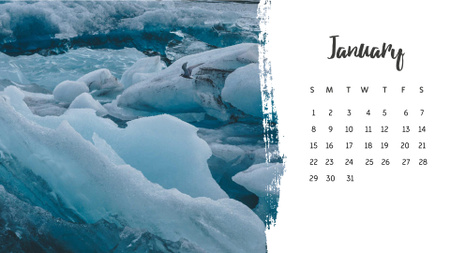 Ontwerpsjabloon van Calendar van Scenic Wild Nature landscapes
