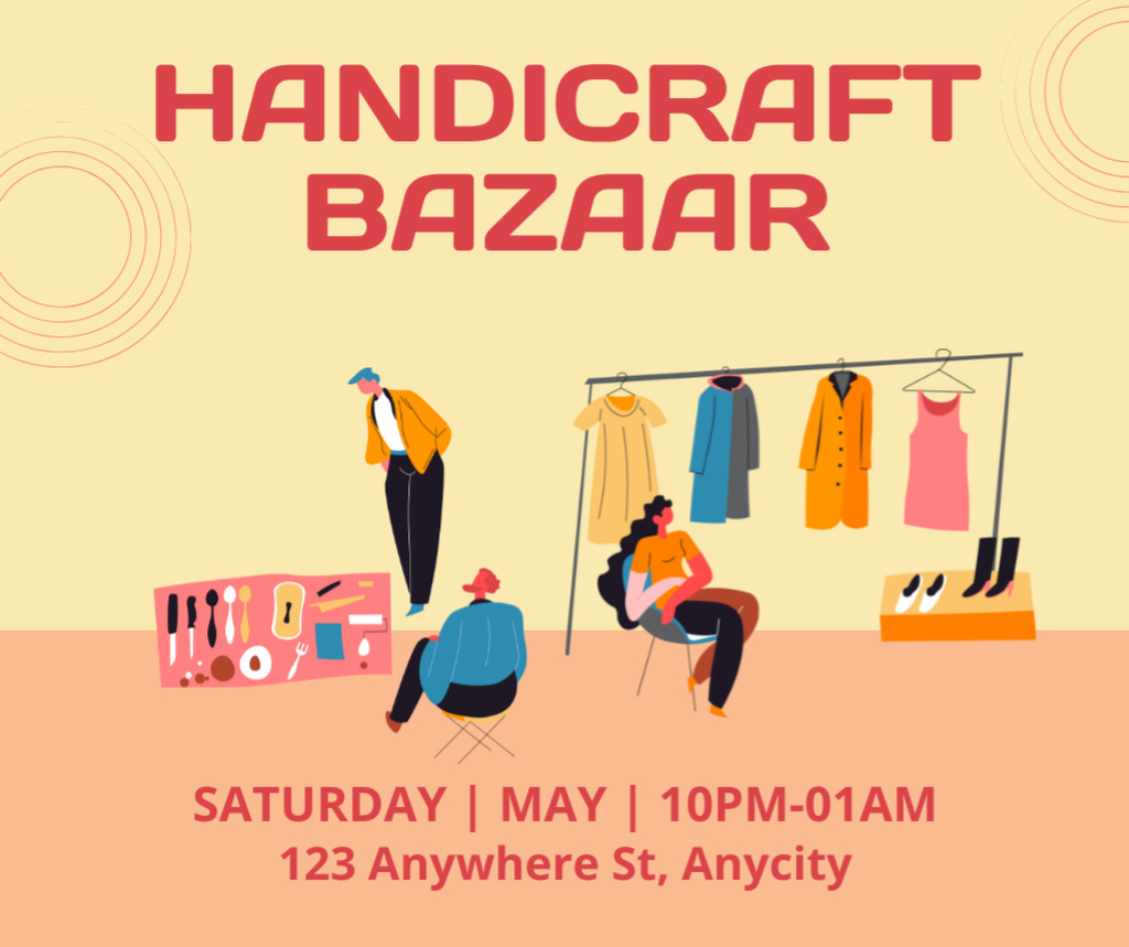 Handicraft Bazaar Announcement Facebook Šablona návrhu
