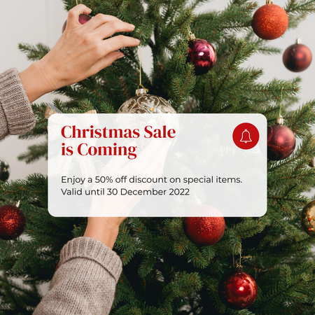 Christmas Sale Announcement Instagram Design Template