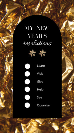 List of Goals on New Year Instagram Story Design Template