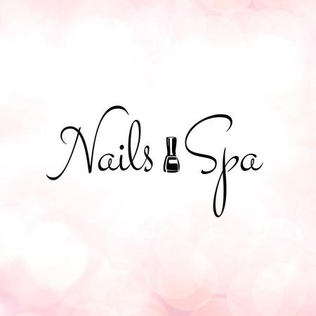 Designvorlage Chic Nails Care And Spa Services Offer für Logo 1080x1080px