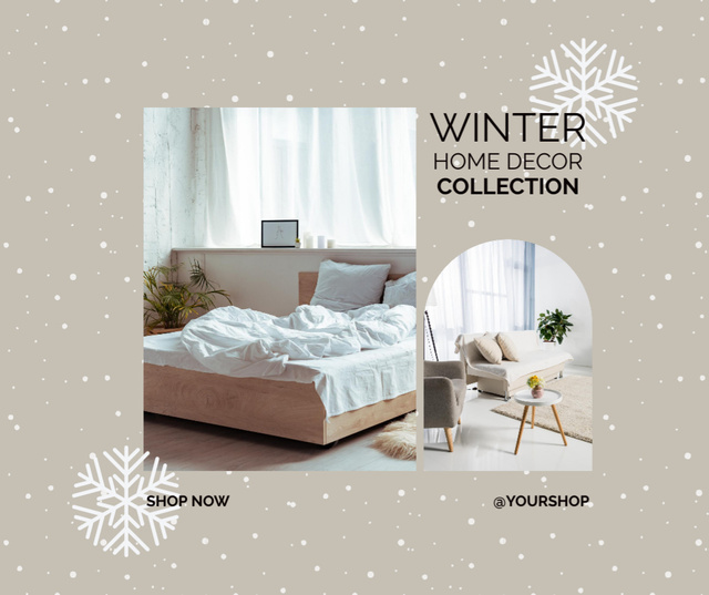 Winter Home Decor Collection Facebook Design Template