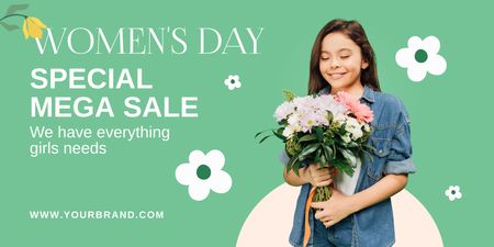 Special Mega Sale on Women's Day Twitter Design Template