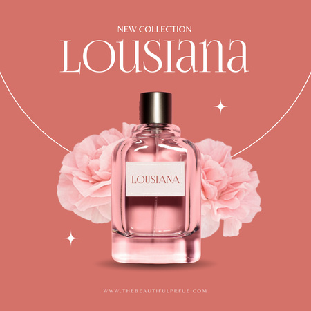 Floral Perfume from New Perfumery Collection Instagram AD Design Template