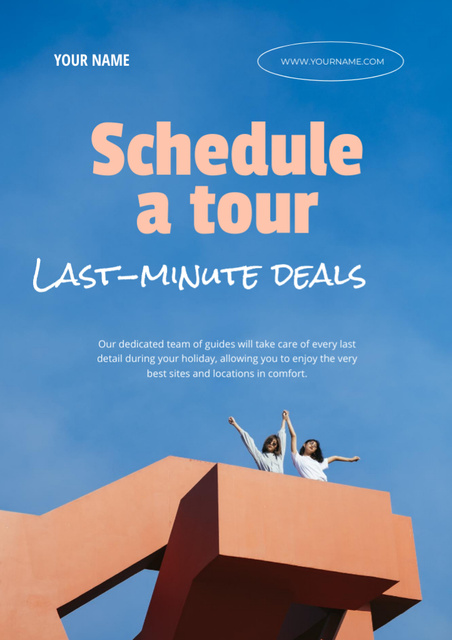 Travel Tour Offer with Happy Women Newsletter Design Template