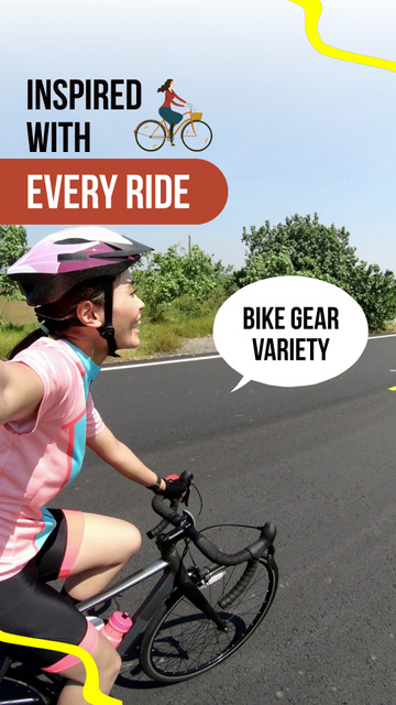 Designvorlage Big Variety Of Bicycles Gear Offer für TikTok Video