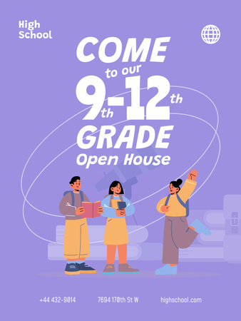 Offer of School Enrollment Poster US Design Template