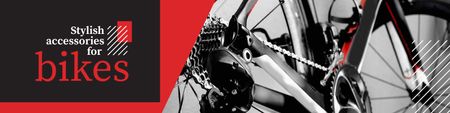 Ontwerpsjabloon van Twitter van Advertentie voor fietsenwinkel