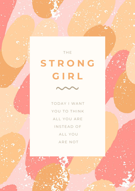 Platilla de diseño Girl Power Inspiration with Pink Bubbles Poster