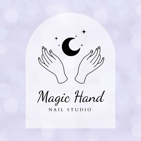 Nails Studio Offer Logo Design Template