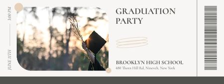 Ontwerpsjabloon van Ticket van Graduation Party Announcement