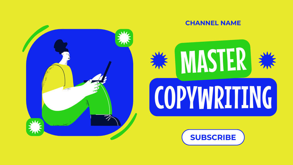 Master Level Of Copywriting Video Episode Youtube Thumbnail Design Template