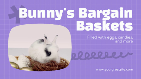 Platilla de diseño Easter Baskets Special Sale Offer Full HD video