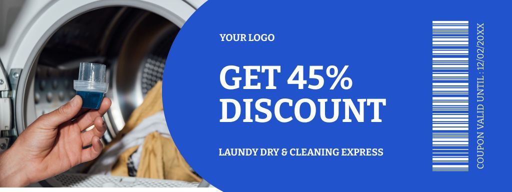 Discount Voucher for Laundry Services Couponデザインテンプレート