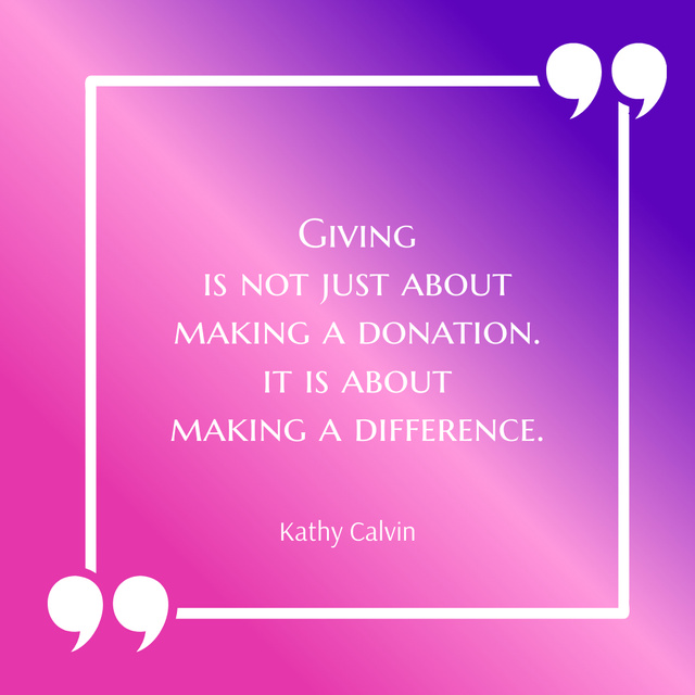 Inspiring Charity Quote Instagram Modelo de Design