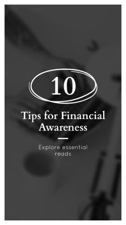Plantilla de diseño de Conjunto útil de consejos para la conciencia financiera Instagram Video Story 