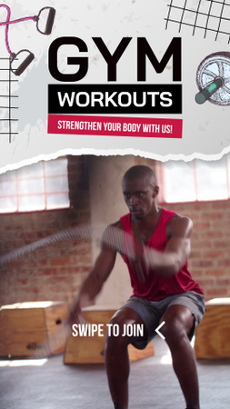 Effective Gym Workouts Offer With Equipment TikTok Video Design Template