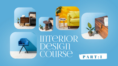 Interior Design Course Announcement Youtube Thumbnail Design Template