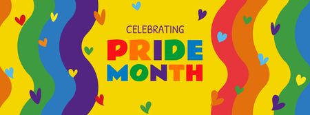 Modèle de visuel LGBT pride Celebrating - Facebook cover