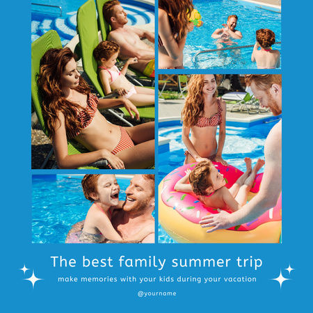 Best Family Summer Trip Instagram Design Template