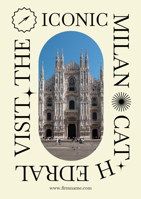 Tour to Italy Poster A3 Design Template