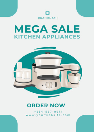 Kitchen Appliances Mega Sale Flayer Šablona návrhu