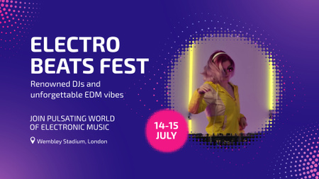 Designvorlage Festival für moderne elektronische Musik für Full HD video