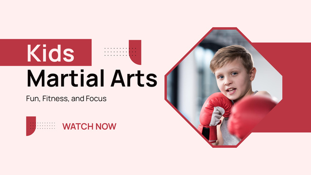 Template di design Live Online Martial Arts Classes For Kids Youtube Thumbnail