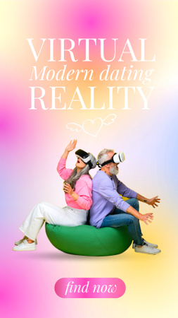 Modern Dating in Virtual Reality Instagram Story Design Template