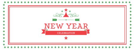 New Year Celebration Announcement Facebook cover Design Template
