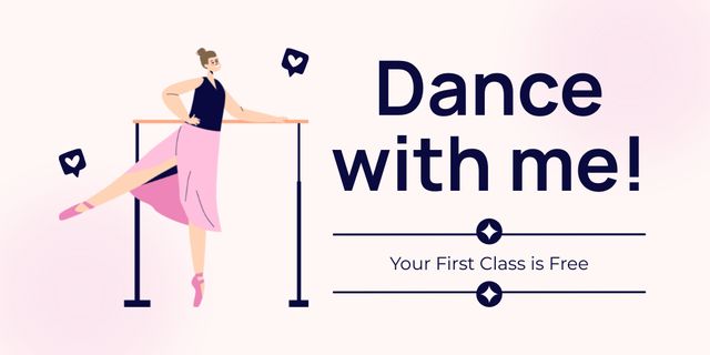 Ontwerpsjabloon van Twitter van Learning Dancing And Ballet With Blogger