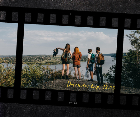 Travel Tour with Friends on Hill Facebook Design Template