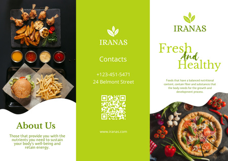 Fresh and Healthy Menu Offer Brochure Tasarım Şablonu
