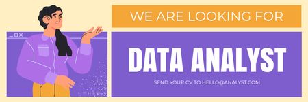Platilla de diseño Data Analyst Job Position Available Twitter