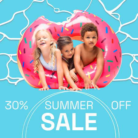 Summer Sale On Kids Clothes Instagram Design Template