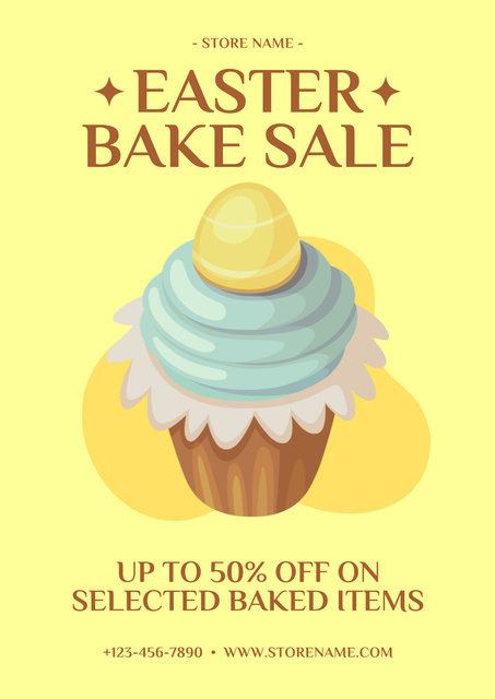 Special Offer for Easter Cupcakes Poster Design Template