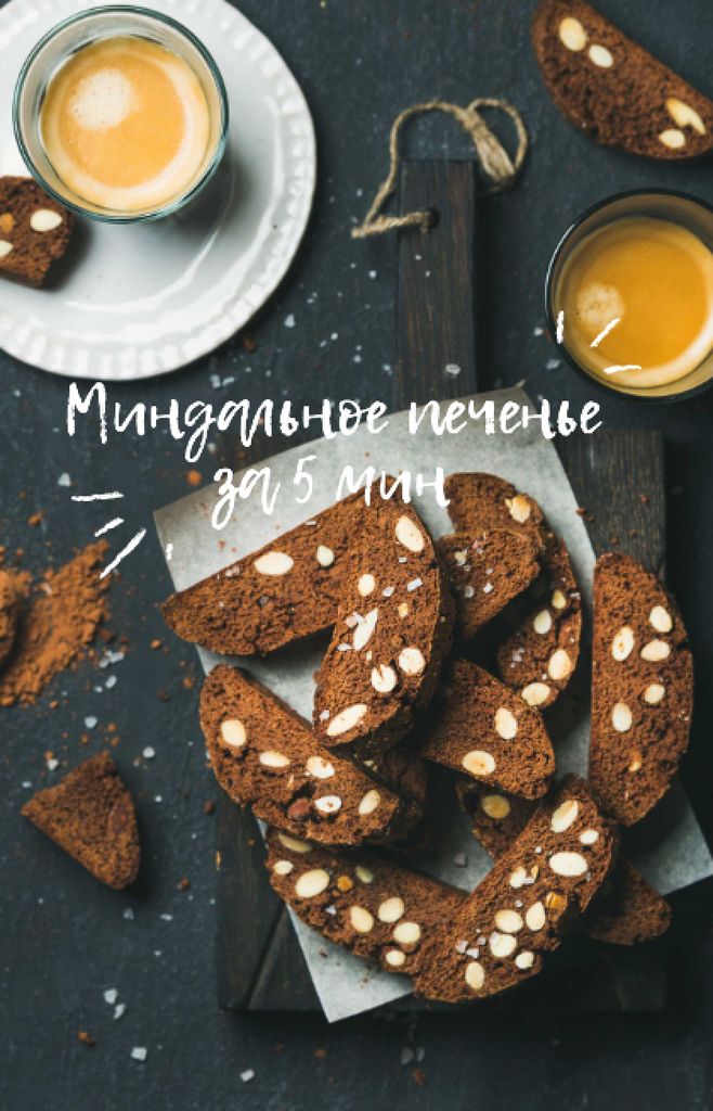 Modèle de visuel Almond Cookies with Coffee - IGTV Cover