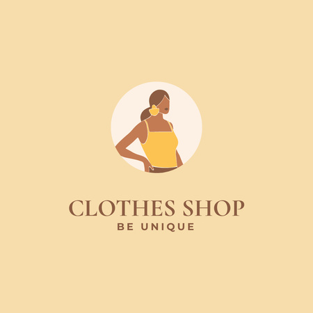 Clothes Store Ad Logo Design Template