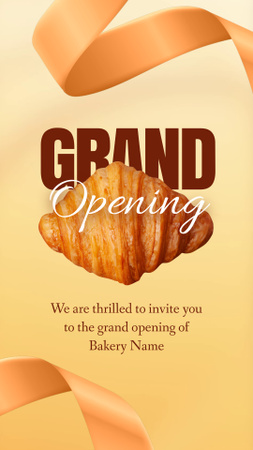 Thrilling Bakery Grand Opening Event Announcement TikTok Video Design Template