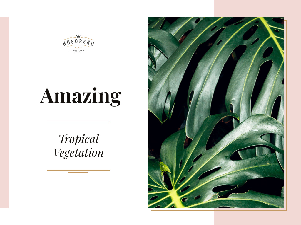 Tropical vegetation Facts Presentation – шаблон для дизайна
