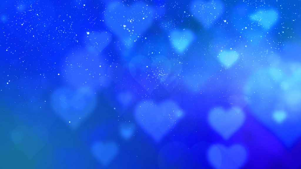 Valentine's Day Holiday Cute Pattern of Blue Hearts Zoom Backgroundデザインテンプレート