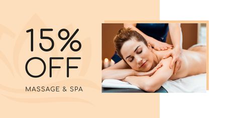 Massage Services Discount Offer Facebook AD Modelo de Design