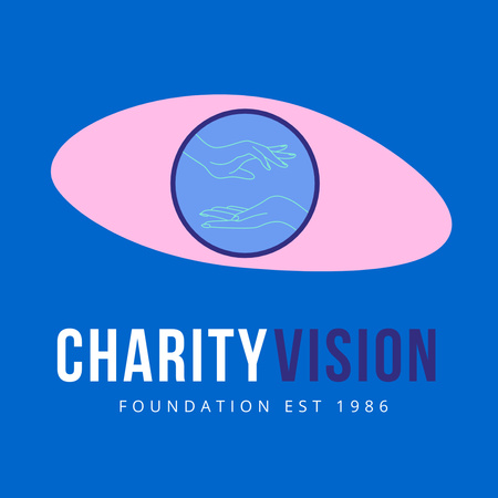 Design de logotipo de visão de caridade Logo Modelo de Design