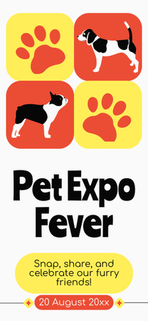 Оголошення Pets Expo з різними породами Snapchat Moment Filter – шаблон для дизайну