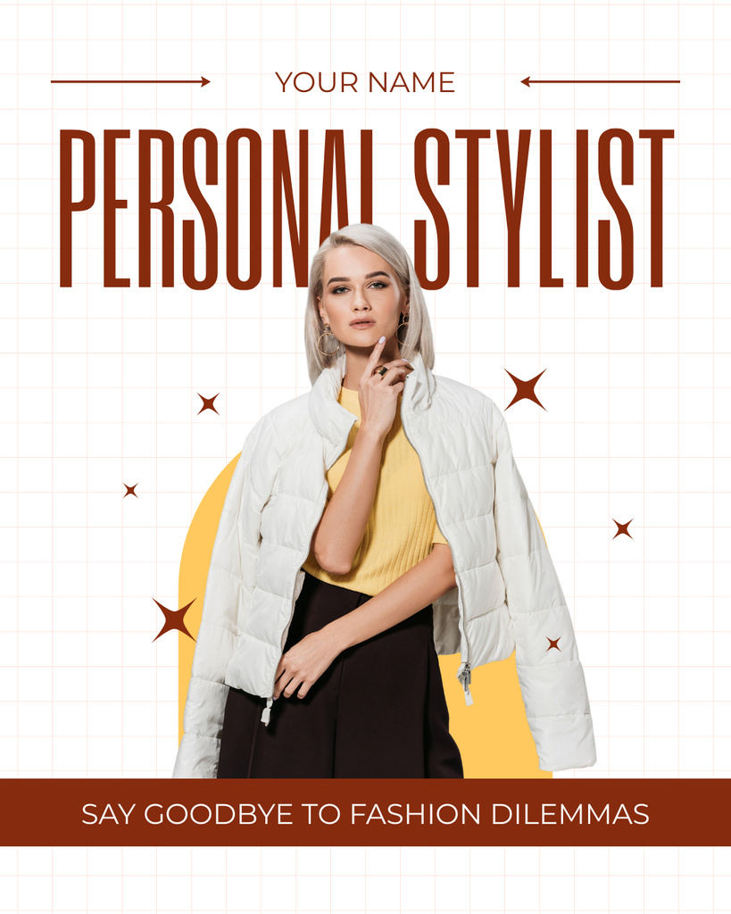 Fashion Solutions with Personal Stylist Instagram Post Vertical Tasarım Şablonu