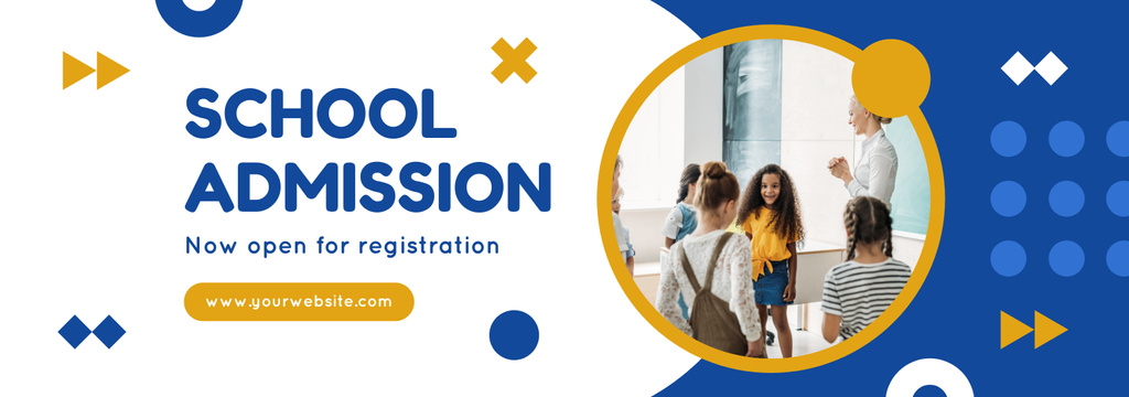 Opening of New Registration for School Admission Tumblr tervezősablon
