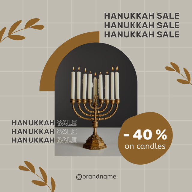 Hanukkah Sale Announcement Instagram Design Template