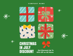 Delightful Christmas Sale Announcement for July In Green