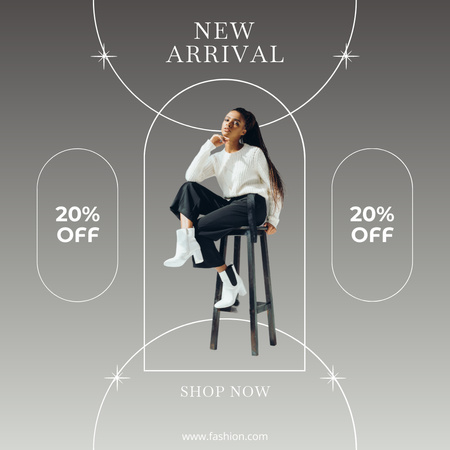 Platilla de diseño Discount on New Arrival Fashion Collection Instagram