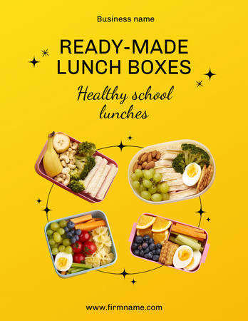 Platilla de diseño School Food Ad Flyer 8.5x11in